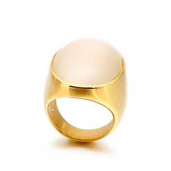 Женские свадебные кольца-шармы с овальным многоцветным мраморным камнем в богемном стиле золотого цвета из нержавеющей стали Mujer Anillos для вечеринок 10