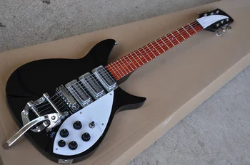 6-струнная электрическая бас-гитара черного цвета с белой накладкой, хромированная фурнитура, предоставляем индивидуальный сервис 14