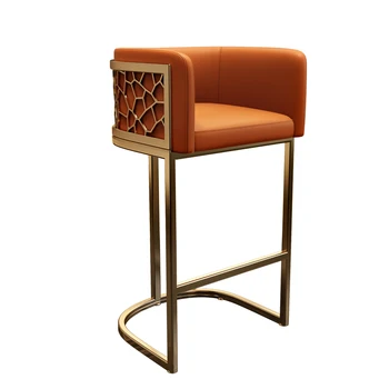 Роскошные Обеденные Высокие табуреты Кухонные барные стулья Гостиничный трон Модные барные стулья