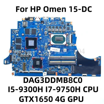 DAG3DDMB8C0 Для Материнской платы ноутбука HP Omen 15-DC с процессором I7-9750H I5-9300H GTX1650 4G GPU Материнская плата L51790-601 L51790-001 6