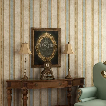 Американский Кантри Ретро, Флизелиновые обои в вертикальную полоску для спальни, гостиной, ТВ-фона, рулоны обоев, домашний декор