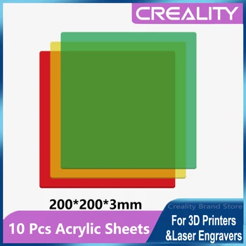 Creality 3 цвета прозрачных акриловых листов 10 шт. Подходит для лазерных граверов серии Falcon на CO2 и 3D-принтеров DIY 16