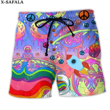 Плавательные шорты с разноцветными глазами, грибовидный череп, летние шорты для пляжного отдыха, мужские плавательные пляжные штаны, полукомбинезоны-6