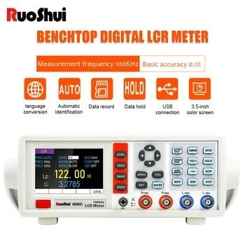 RuoShui 4090 Цифровой измеритель LCR Настольный Измеритель емкости Сопротивления Импеданса Индуктивности Компонент электрического моста 2