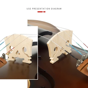 Скрипичный бридж размером 4/4, скрипичные струнные бриджи, Скрипичный бридж из кленового дерева, части скрипки, аксессуары для скрипичных музыкальных инструментов 69HD 14