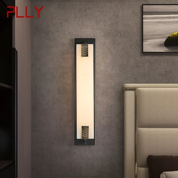 Настенный светильник PLLY из латуни, светодиодные современные роскошные мраморные бра, декор для дома, спальни, гостиной, коридора