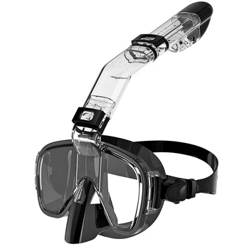 Маска для подводного плавания с защитой от запотевания, маска для подводного плавания с системой полного высыхания для свободного плавания, профессиональное снаряжение для подводного плавания Для взрослых и детей 11