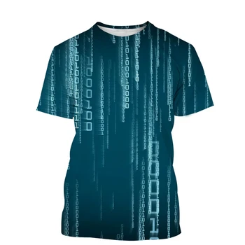 2023 Новые мужские и женские футболки с 3D принтом, топы с коротким рукавом, модная повседневная рубашка с круглым вырезом, цифровое головокружение 1