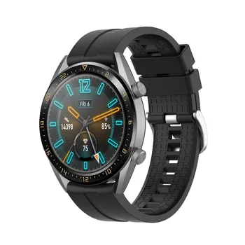 Силиконовый Ремешок Для Часов Huawei Watch46mmGT GT2 GT 2E HonorMagic 22 мм Универсальный Простой Спортивный Браслет С Металлической Пряжкой ремешок для часов 3