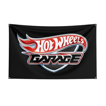Флаг Hot Wheels 3x5, Баннер гоночного автомобиля с принтом из полиэстера Для декора, баннер ft flag 9