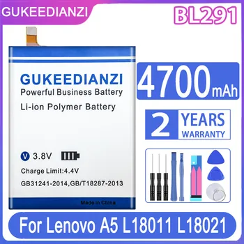 GUKEEDIANZI 4700 мАч BL291 BL 291 BL-291 Аккумулятор для Lenovo A5 L18021 L18011 Высококачественный Аккумулятор Мобильного Телефона Batterij