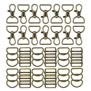 56 шт. крючки для ключей с D-образными кольцами, набор фурнитуры для сумок, крючки для шнурков, поворотные застежки со скользящей пряжкой 5