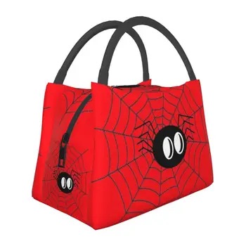Милый паук в паутине, изолированная сумка для ланча для женщин, Водонепроницаемый кулер, Термосумка для ланча, Офисная сумка для ланча для пикника, дорожная сумка для ланча 4