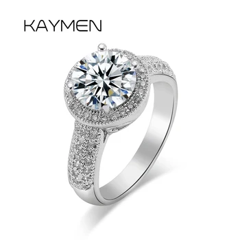 KAYMEN, новые модные кольца с крупным кубическим цирконием золотого цвета, Обручальное кольцо на палец для женщин, модные украшения, аксессуар для вечеринки 15