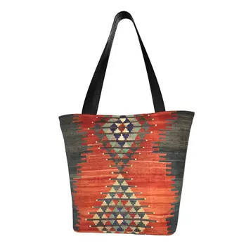 Сумка-шоппер из холста с принтом, сумки через плечо, винтажная сумка в стиле бохо, богемная Персидская племенная сумка большой емкости 13