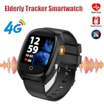 4G Пожилые SOS Напоминание О Падении Смарт-Часы с Громким Звуком GPS Отслеживание Местоположения Наручные Часы для Измерения Артериального Давления для Пожилых Людей 5