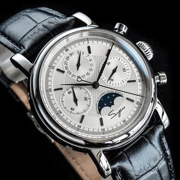Механические часы Moon Machine, модные элегантные высококачественные мужские часы с ручным механизмом, стильные и универсальные мужские часы 4