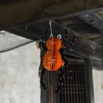 Портативный декор для Хэллоуина, жуткие 3D украшения в виде сот-пауков для вечеринок на Хэллоуин, Праздничные Подвесные Бумажные подвески, Принадлежности 13