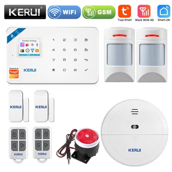 KERUI W181 GSM Tuya WIFI Домашняя безопасность Защита от взлома домашних животных Интеллектуальная охранная сигнализация Детектор движения Датчик двери, окна 9