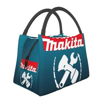 Изготовленные на заказ сумки для обедов с электроинструментами Makitas для мужчин и женщин, ланч-боксы с теплой изоляцией для работы, отдыха или путешествий 3