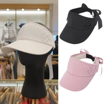 Летняя новая женская шляпа для гольфа Bunny Master, спортивная шляпа от солнца, розовая/черная/белая женская повседневная мода на открытом воздухе 13