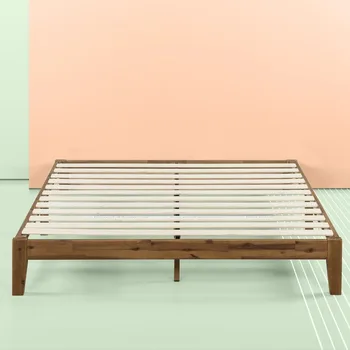 Каркас кровати на деревянной платформе Zinus Lucinda 10 дюймов, размер 79,80 X 59,80 X 10,00 дюймов 2