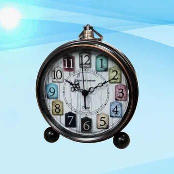 Ретро-будильник, студенческие часы, маленькие прочные практичные американские часы для дома (без бронзы) 2