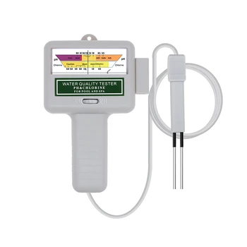 Измеритель PH хлора, портативный прибор для проверки качества воды 2-в-1, Высокоточный, простой в использовании, для проверки бассейнов спа-салонов 7