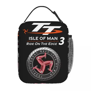 Isle Of Man TT Racing Изолированная Сумка для Ланча для Мужчин И Женщин, Коробка Для Хранения Еды, Многофункциональный Кулер, Термальный Ланч-Бокс, Школа 10