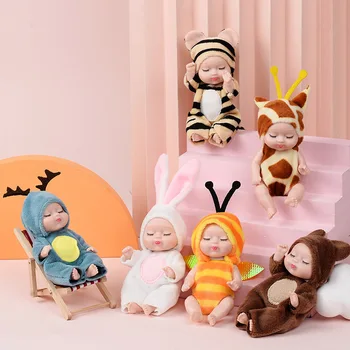 Кукла-Реборн с имитацией сна 11 см, девочка-принцесса, пластиковые куклы, игрушки для девочек, игрушки и аксессуары для одежды, подарок на день рождения для детей 8