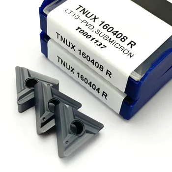 Токарная пластина 10ШТ TNUX160404R NN LT10 TNUX160408R NN LT10 Высококачественный твердосплавный металлический токарный инструмент Режущий инструмент TNUX 160404R 10