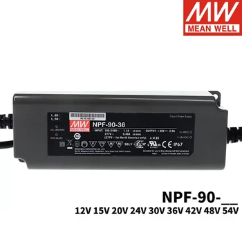 Светодиодный водонепроницаемый источник питания MEAN WELL NFP-90 мощностью 90 Вт 12V24V36V54V постоянного тока + драйвер постоянного напряжения 11