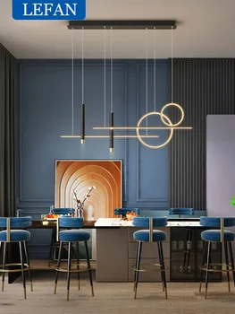 Современная минималистичная светодиодная люстра для обеденного стола, бара, кафе, круглого освещения, роскошных креативных ламп, индивидуальных подвесных ламп