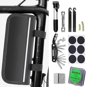1 Комплект Инструментов Для Ремонта Велосипедов Presta Schrader Клапаны Воздушный Насос Конвертер Бесклеевая Заплата Для Шин Многофункциональный Ключ для Езды на Велосипеде