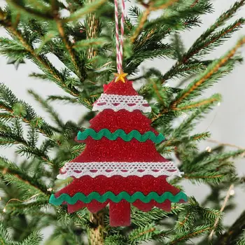 Декор для подвешивания Рождественской елки, Сверкающее украшение для Рождественской елки, Многоразовый Декор для подвешивания рождественской елки ручной работы, декор для комнаты 13
