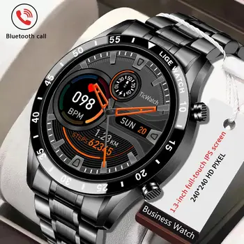 Новые роскошные мужские смарт-часы LIGE со стальным ремешком и Bluetooth-звонком для телефона Android iOS, водонепроницаемый спортивный фитнес-трекер Smartwatch 13