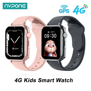 4G Смарт-часы детские SOS GPS-трекер местоположения Sim-карта Видеозвонок WiFi Чат Камера Фонарик Водонепроницаемые умные часы для детей 13
