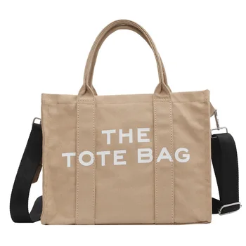 Шикарная дорожная сумка-тоут, холщовая женская мода, классические дизайнерские сумки через плечо, женские повседневные сумки через плечо, Большие сумки для покупок 9