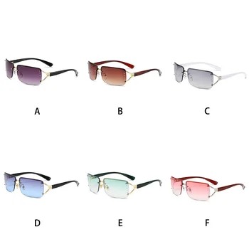 Винтажные Портативные прямоугольные солнцезащитные очки для пеших прогулок, кемпинга, Солнцезащитные очки для взрослых, Складные очки в подарок 5
