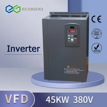 Преобразователь частоты 55KW/45KW 380V VFD 3-фазный Входной сигнал 3-Фазный Трехфазный Выходной Регулятор скорости двигателя Преобразователь Частотного привода 50/60 Гц 13