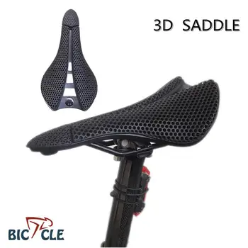Велосипедные Стальные рельсы с 3D-печатью, Сотовое Седло, Широкое Полая Гоночная Удобная Велосипедная подушка для сидения MTB на горной дороге 5