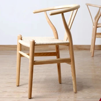 Столовые стулья Vanity Artist с кофейным акцентом, деревянные Садовые стулья для балкона, шезлонги для отдыха, мебель для столовой WJ40XP 4
