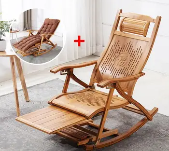 Современное складное бамбуковое кресло-качалка, шезлонг Для взрослых, Дизайн деревянного пола, Кресло для медитации, Мебель-качели для гостиной 14