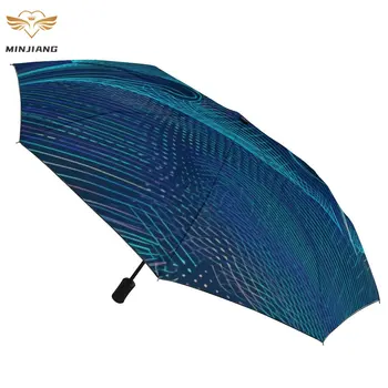 Автоматический зонт Dolphin с 8 ребрами, портреты, психоделические линии, зонт от солнца и дождя, черное пальто, легкие зонты для мужчин и женщин. 7