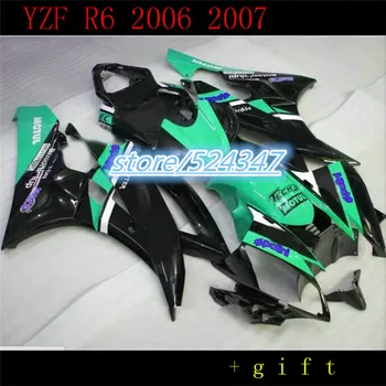 Fei-Индивидуальный комплект обтекателей для шоссейных гонок для YZF R6 06 07 YZFR6 2006 2007 пластиковые матово-черные комплекты обтекателей для ремонта кузова 7