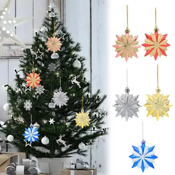 Украшение в виде Рождественской елки в виде 16-точечной звезды, подвесные подвески для праздничного декора, Рождественские принадлежности из 4 предметов, Украшения Навидад 1