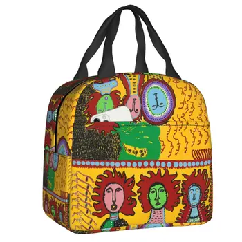 Яей Кусама, абстрактное искусство, Изолированная сумка для ланча для женщин, водонепроницаемый термоохладитель, Ланч-бокс, Офисные сумки для пикника, дорожные сумки для еды 16