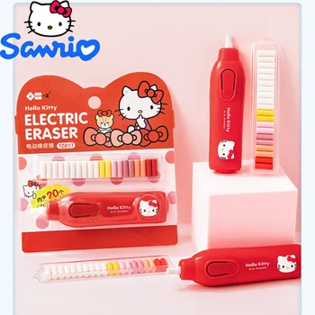 Канцелярские Принадлежности Мультсериала Sanrio Hello Kitty Электрический Ластик Энергосберегающий Автоматический Вращающийся Резиновый Студенческий Ластик Для Эскизов 10