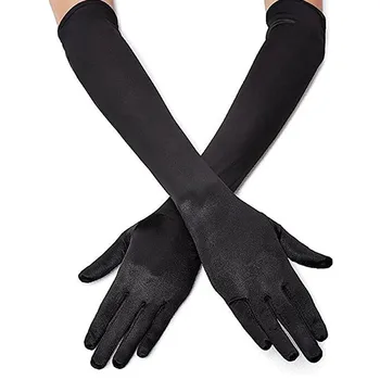 Готическая модная однотонная перчатка для рук, классический черный длинный браслет, рукав, грелка для рук, многоцветные перчатки для вечеринки перчатки 2