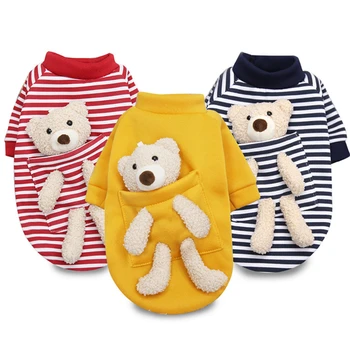 Новый осенне-зимний свитер для собак, весенний кот, милый медведь, одежда для маленьких собак, чихуахуа, плюшевые Йорки 9